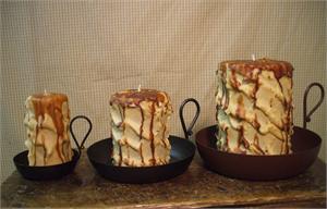 Iced Pillar Candles