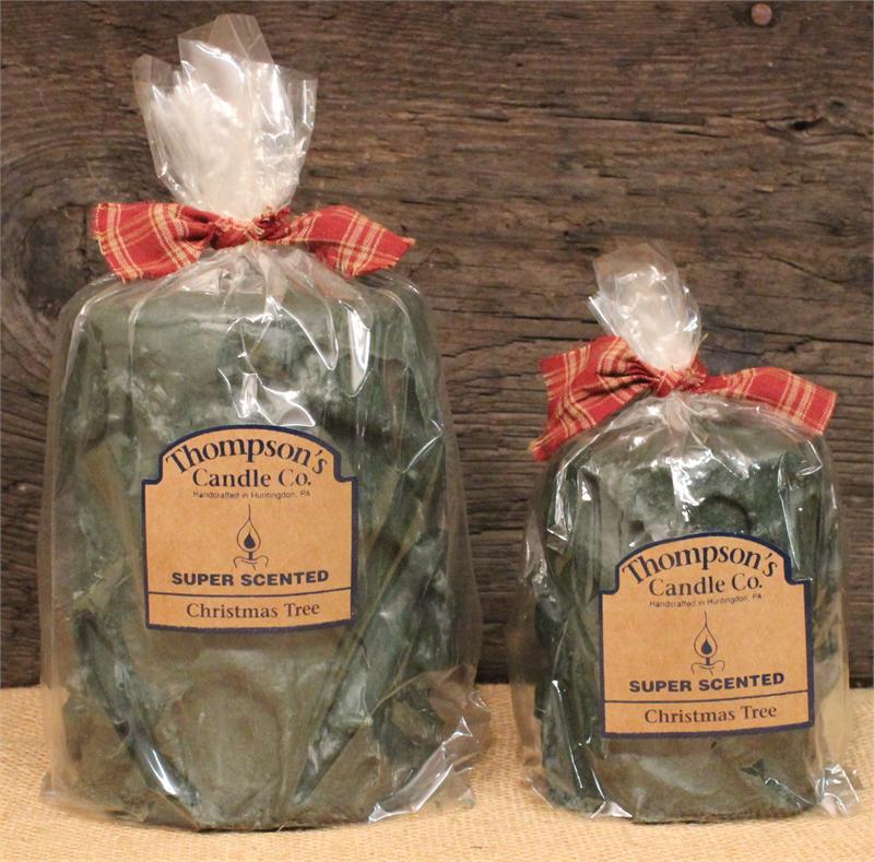 Christmas Tree Pillar Candles